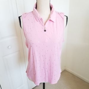 Jamie Sadock Pink Sleeveless Golf Top - Sz M